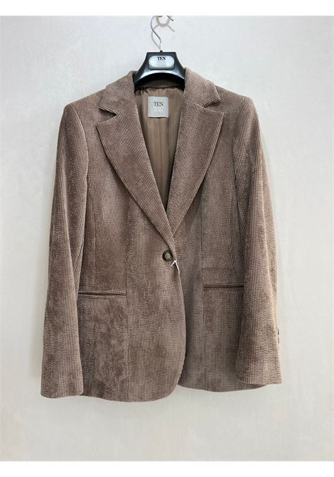 GIACCA IN VELLUTO A COSTINE TEN | Giacca | TL164115841B5300